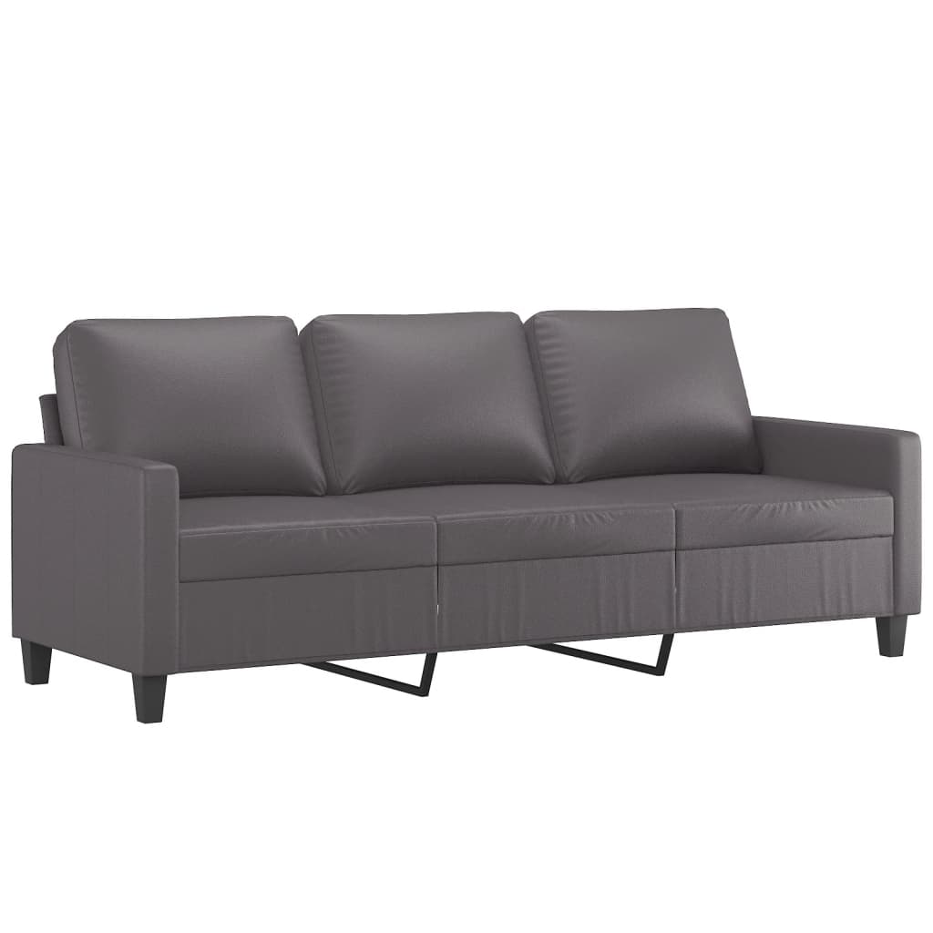 4-delige Loungeset met kussens kunstleer bruin