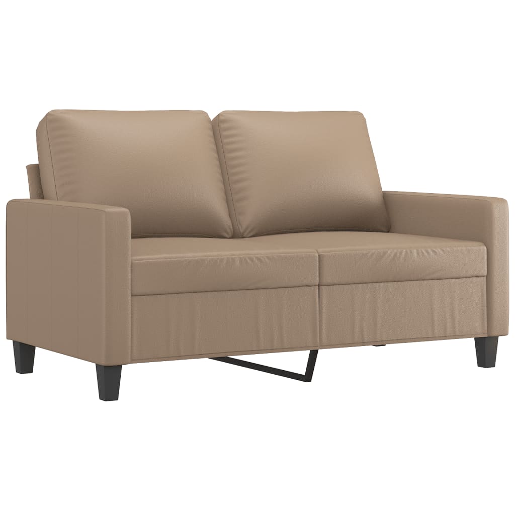 4-delige Loungeset met kussens kunstleer cappuccino