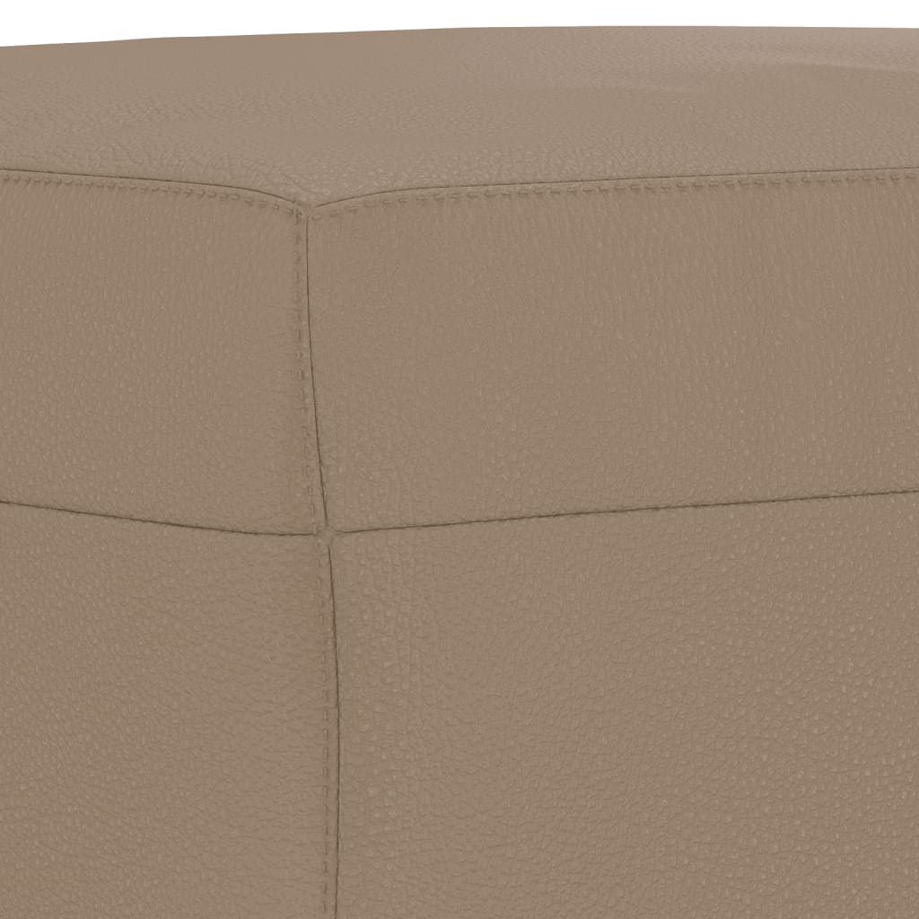 4-delige Loungeset met kussens kunstleer cappuccino