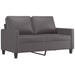 2-delige Loungeset met kussens kunstleer grijs