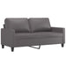 2-delige Loungeset met kussens kunstleer grijs