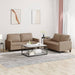 2-delige Loungeset met kussens kunstleer cappuccino