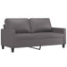 3-delige Loungeset met kussens kunstleer grijs