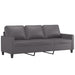 2-delige Loungeset met kussens kunstleer grijs