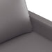 3-delige Loungeset met kussens kunstleer grijs