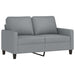 3-delige Loungeset met kussens stof lichtgrijs