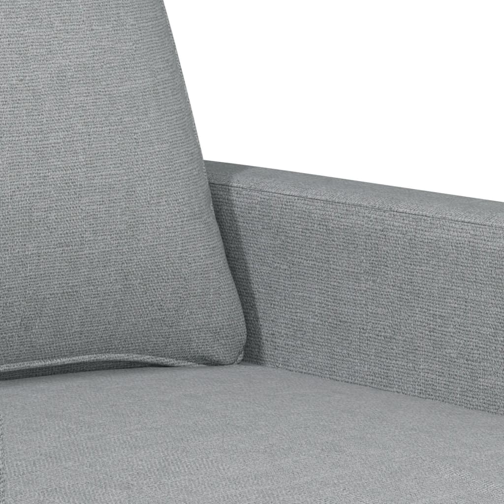 3-delige Loungeset met kussens stof lichtgrijs