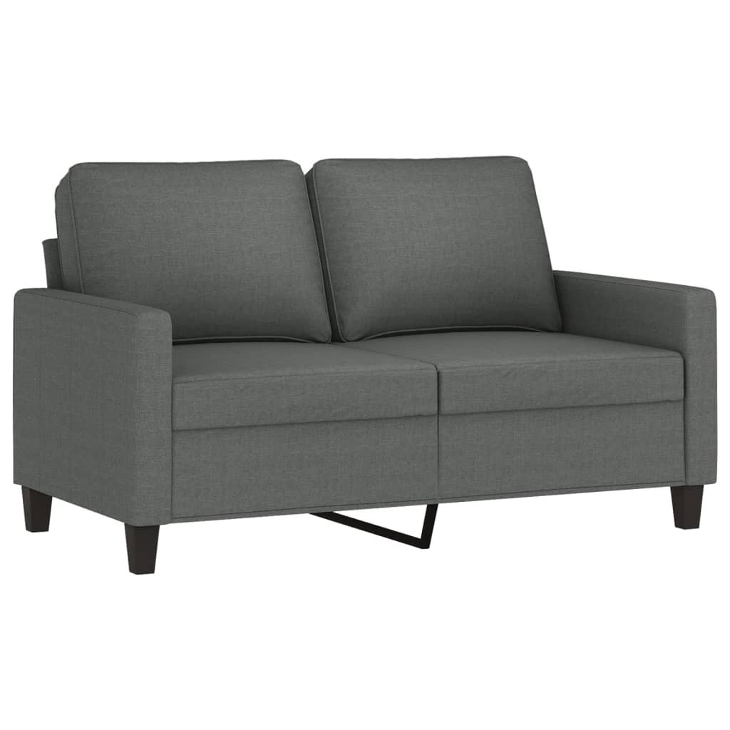 3-delige Loungeset met kussens stof donkergrijs