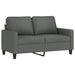 3-delige Loungeset met kussens stof donkergrijs