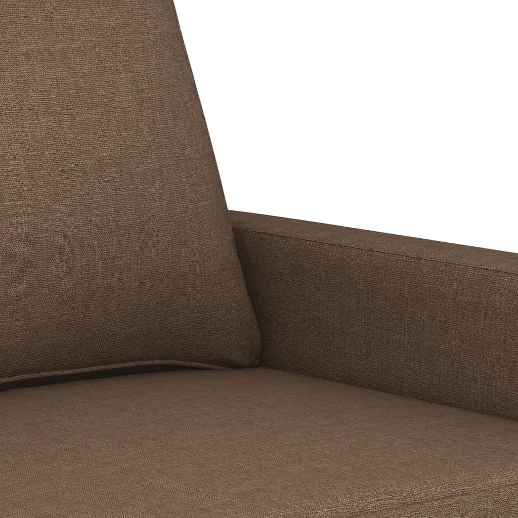 4-delige Loungeset met kussens stof bruin