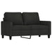 3-delige loungeset met kussens stof zwart
