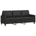 3-delige loungeset met kussens stof zwart
