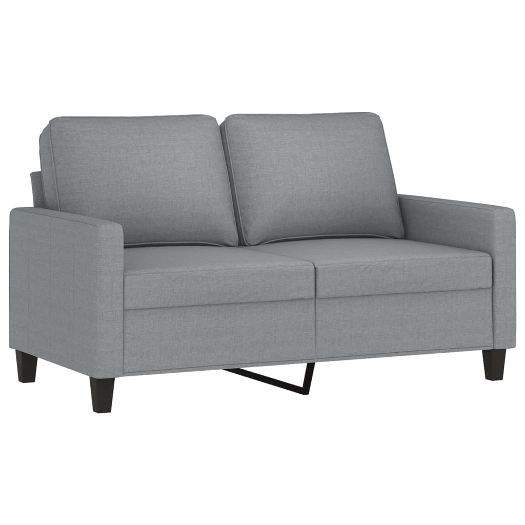 4-delige Loungeset met kussens stof lichtgrijs
