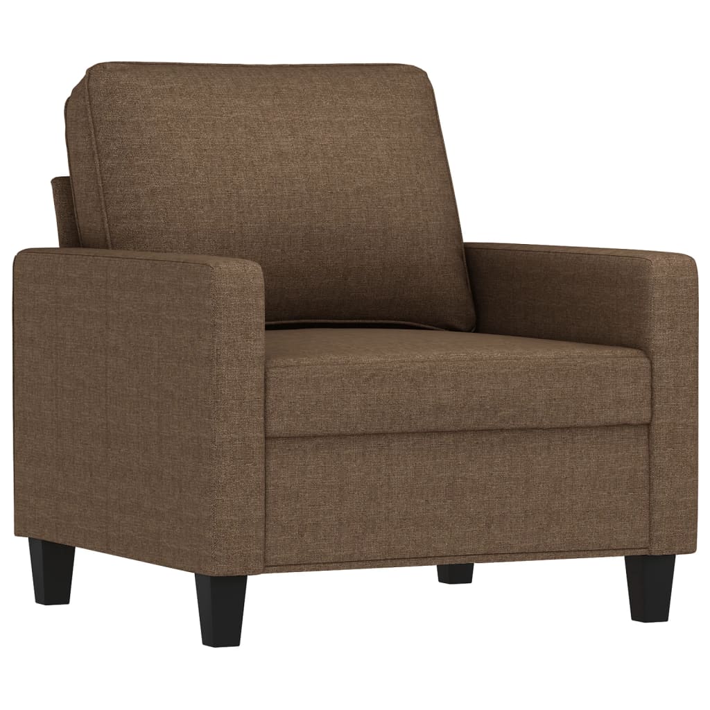 4-delige Loungeset met kussens stof bruin