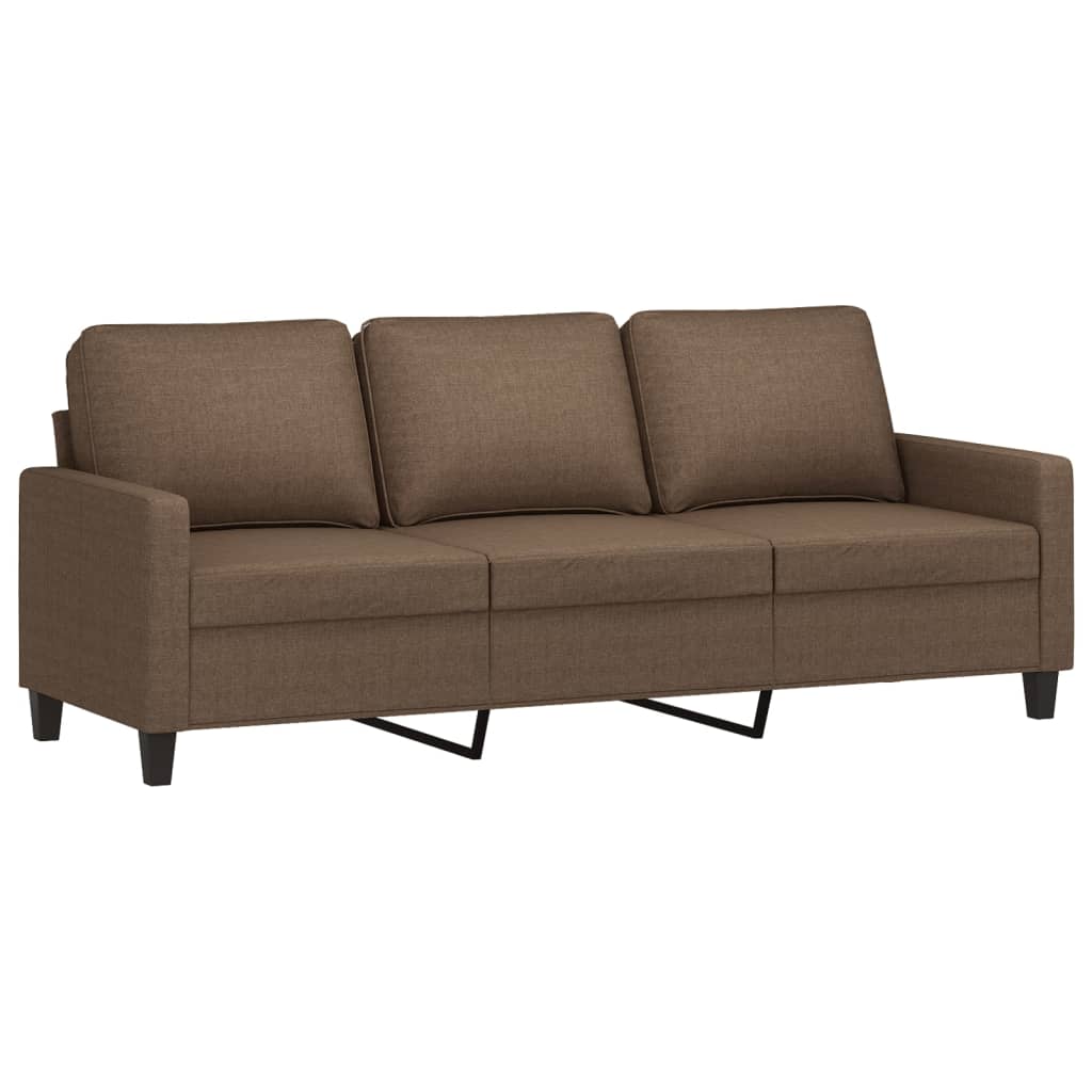 4-delige Loungeset met kussens stof bruin
