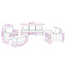 4-delige Loungeset met kussens stof bruin