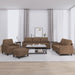 4-delige Loungeset met kussens stof bruin