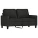 4-delige loungeset met kussens stof zwart