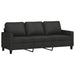4-delige loungeset met kussens stof zwart