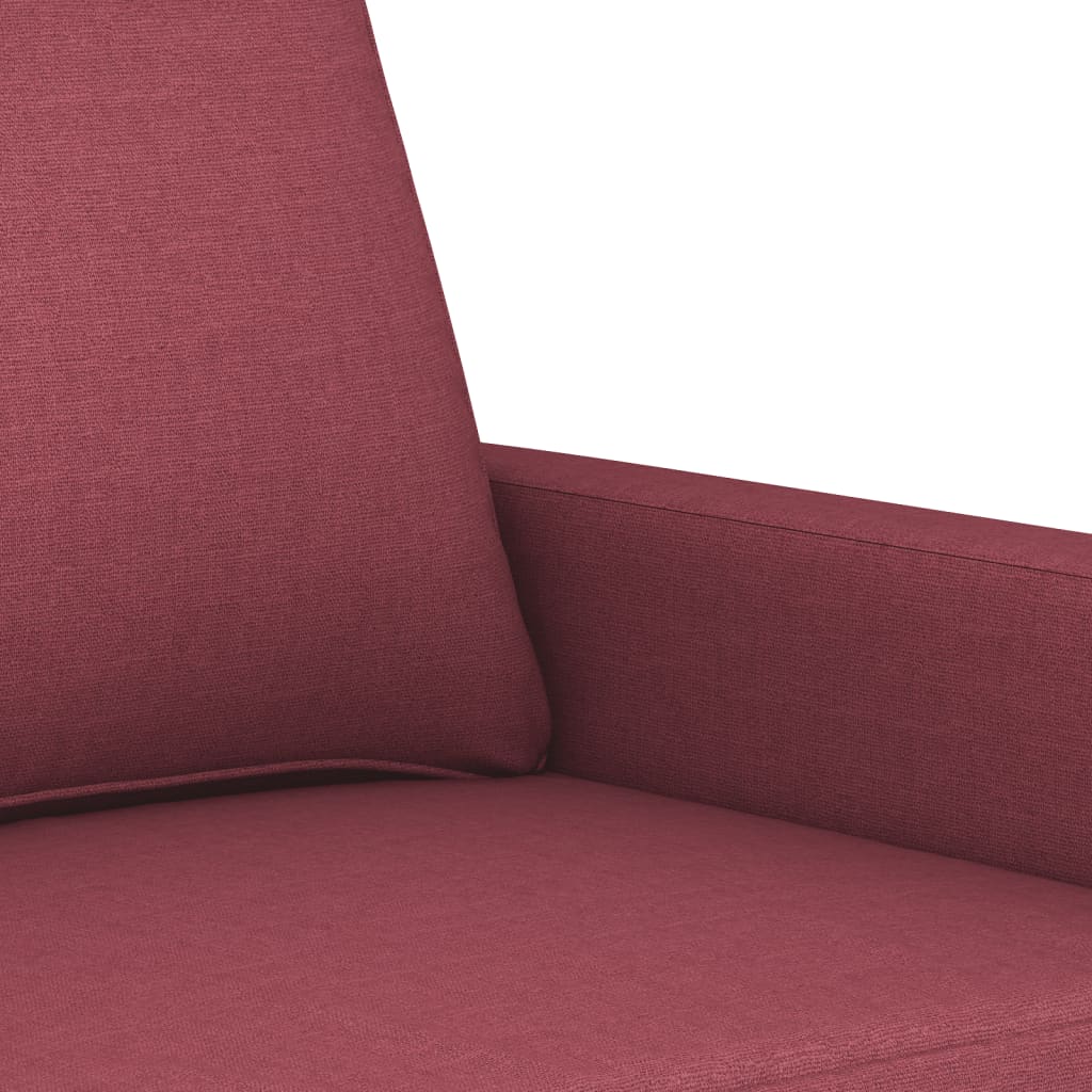 4-delige Loungeset met kussens stof wijnrood