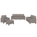 4-delige Loungeset met kussens stof taupe