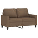 2-delige Loungeset met kussens stof bruin