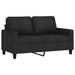 2-delige loungeset met kussens stof zwart