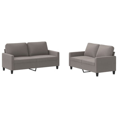 2-delige Loungeset met kussens stof taupe