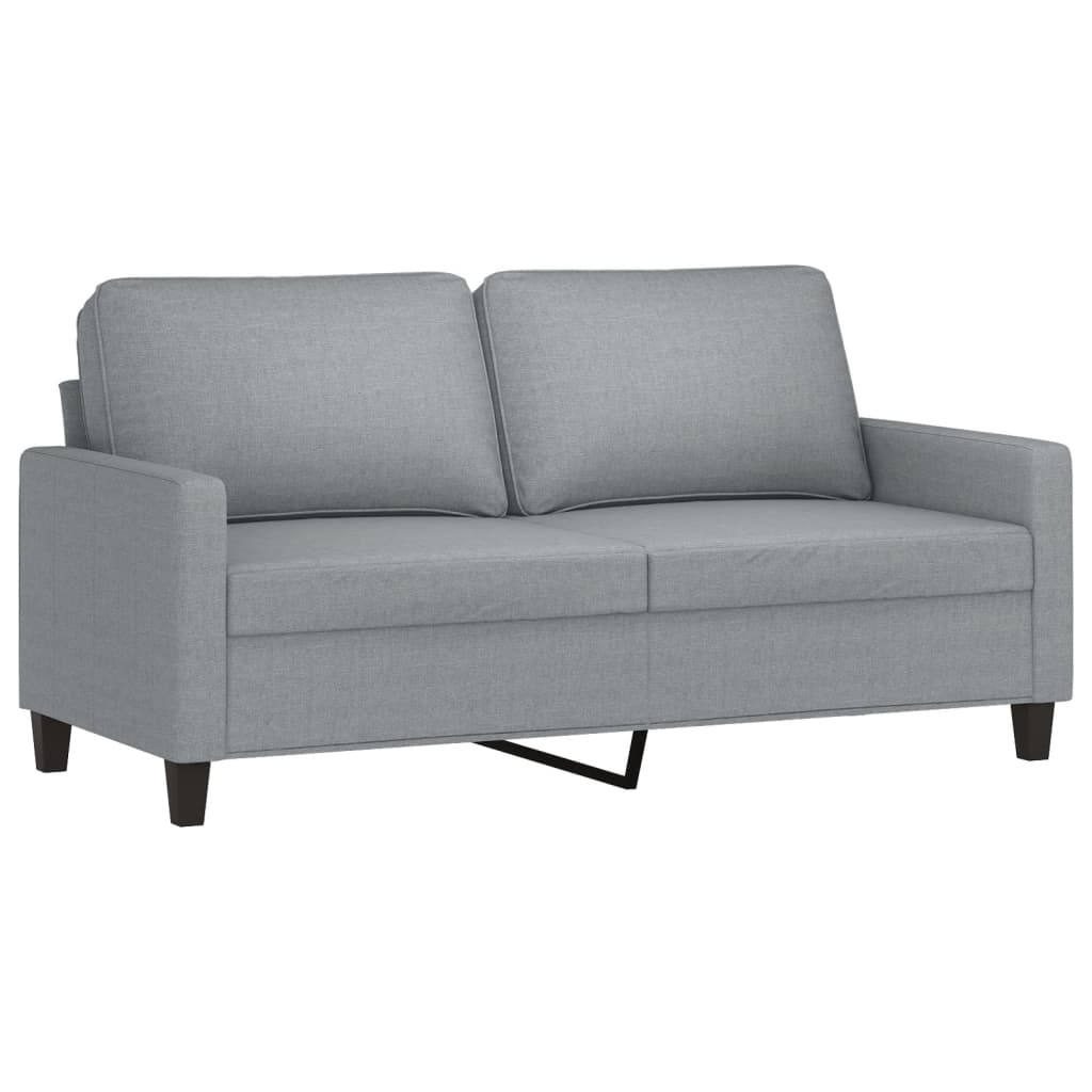 3-delige Loungeset met kussens stof lichtgrijs