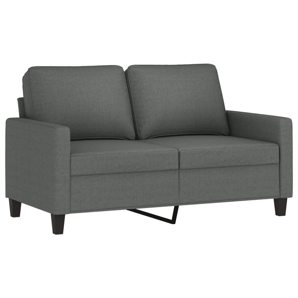 3-delige Loungeset met kussens stof donkergrijs