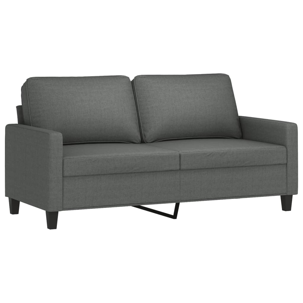 3-delige Loungeset met kussens stof donkergrijs