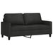 3-delige loungeset met kussens stof zwart
