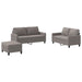 3-delige Loungeset met kussens stof taupe