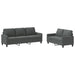 2-delige Loungeset met kussens stof donkergrijs