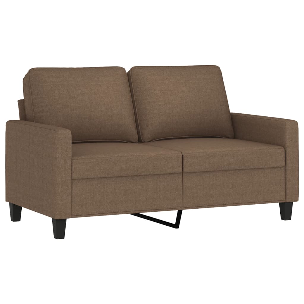 2-delige Loungeset met kussens stof bruin