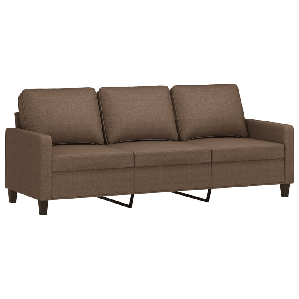 2-delige Loungeset met kussens stof bruin