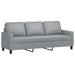 3-delige Loungeset met kussens stof lichtgrijs