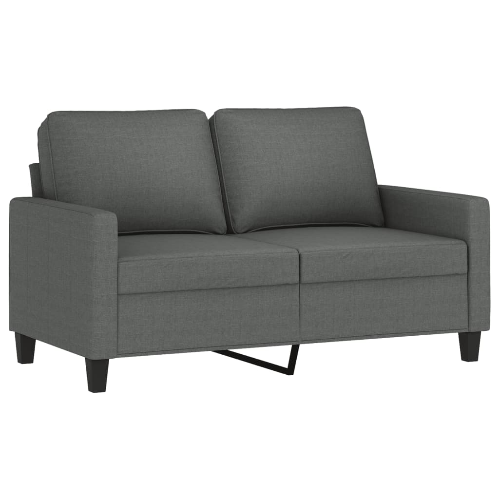 3-delige Loungeset met kussens stof donkergrijs