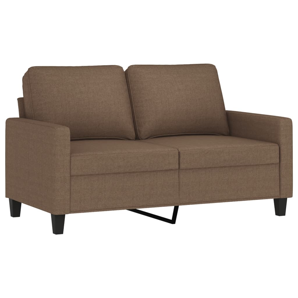 4-delige Loungeset met kussens stof bruin