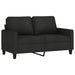 3-delige loungeset met kussens stof zwart