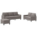 3-delige Loungeset met kussens stof taupe