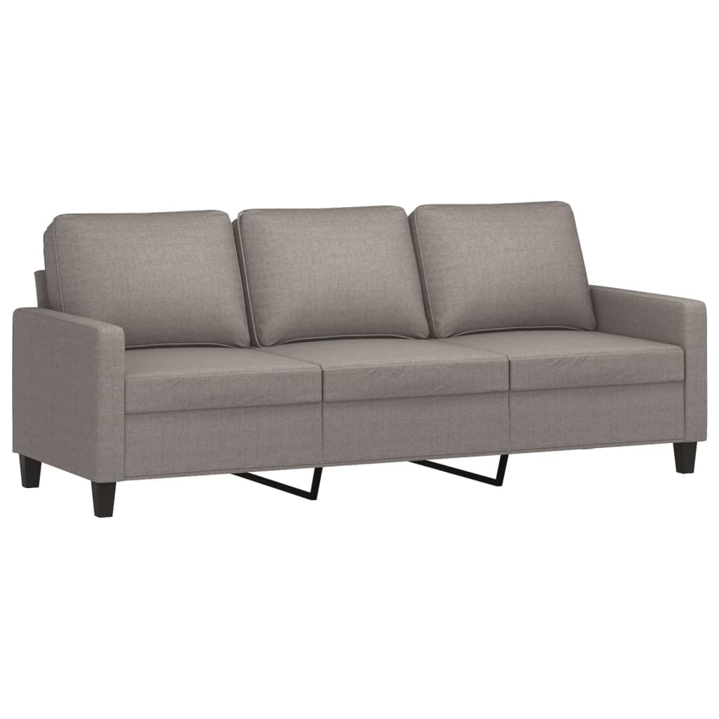 3-delige Loungeset met kussens stof taupe