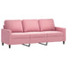 3-delige Loungeset met kussens fluweel roze