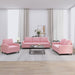 3-delige Loungeset met kussens fluweel roze