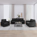 3-delige Loungeset met kussens fluweel zwart