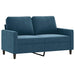3-delige Loungeset met kussens fluweel blauw