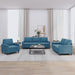 3-delige Loungeset met kussens fluweel blauw