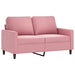 4-delige Loungeset met kussens fluweel roze