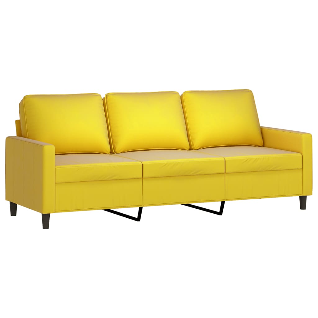 4-delige Loungeset met kussens fluweel geel