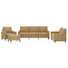 4-delige Loungeset met kussens fluweel bruin